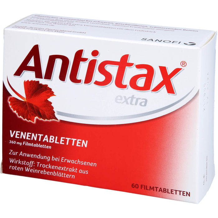 Antistax extra Venentabletten 360 mg bei schweren, geschwollenen, schmerzenden Beinen, 60 St. Tabletten