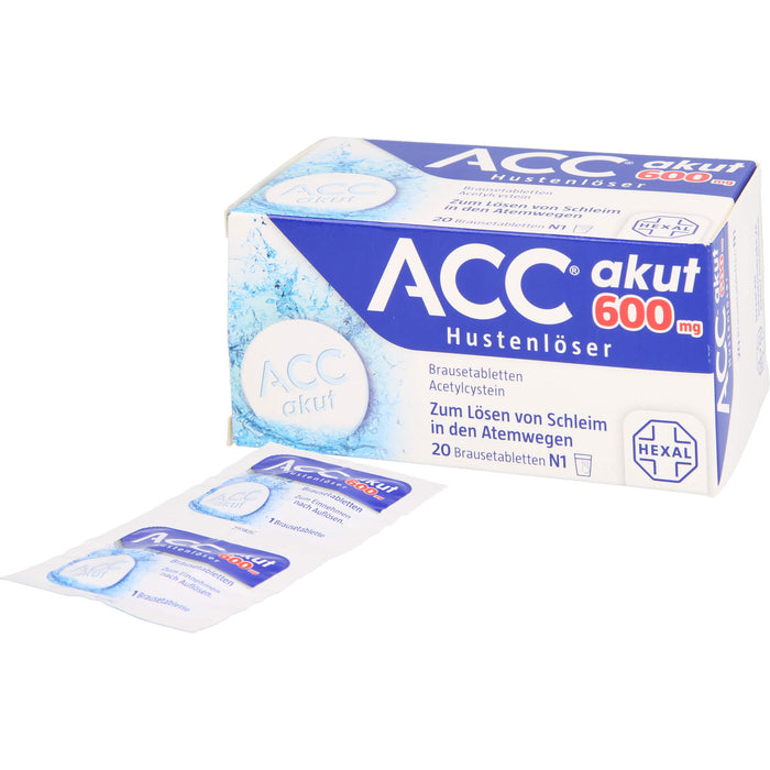 ACC akut 600 mg Hustenlöser Brausetabletten, 20 pc Tablettes