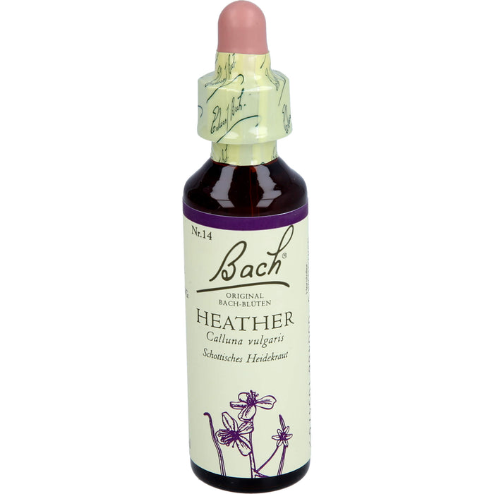 Bach Original Bach-Blüten Nr. 14 Heather Schottisches Heidekraut Tropfen, 20 ml Lösung