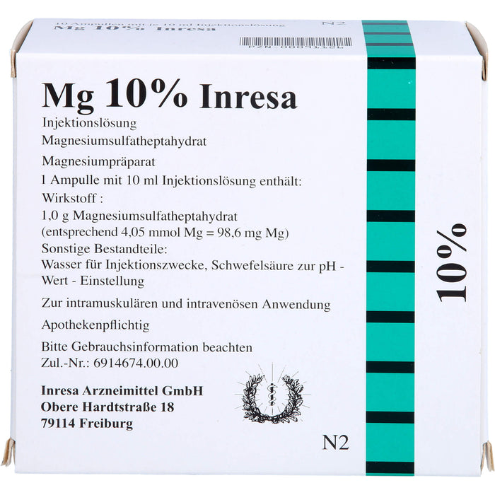 MG 10% Inresa Injektionslösung, 10 St. Ampullen