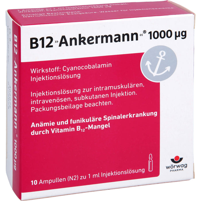 B12 Ankermann 1000 µg Ampullen, 10 pcs. Ampoules