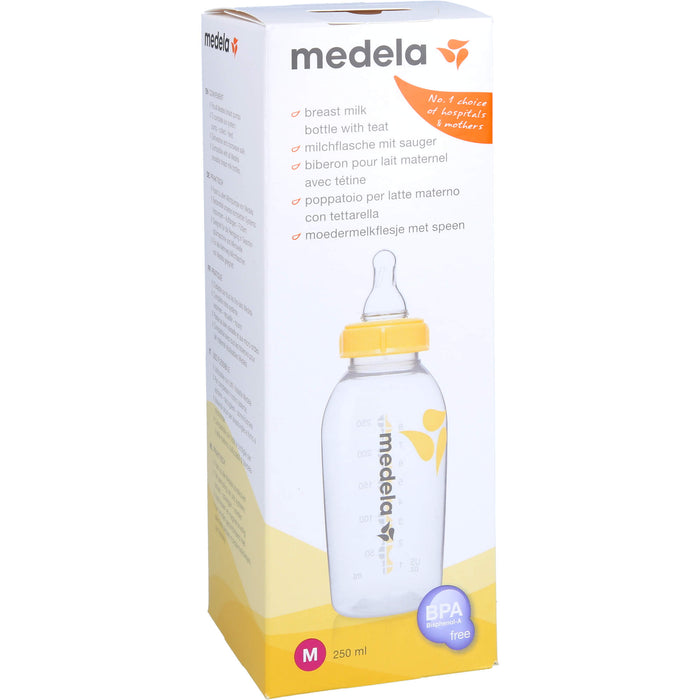 medela Muttermilchflasche 250 ml mit Sauger M, 1 pc Solution