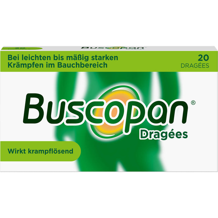 Buscopan Dragées wirkt krampflösend Original Sanofi-Aventis, 20 pcs. Tablets