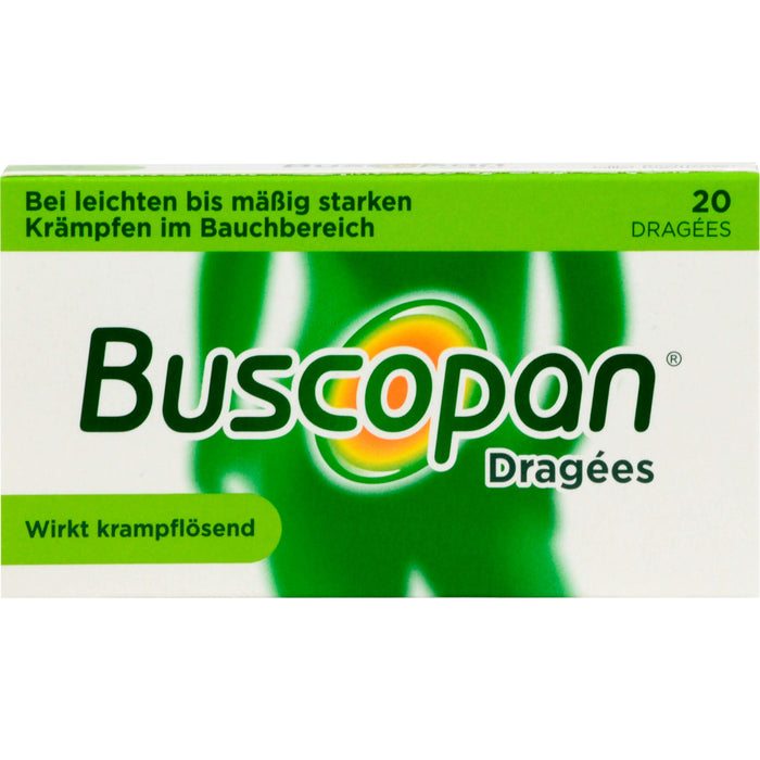 Buscopan Dragées wirkt krampflösend Original Sanofi-Aventis, 20 pc Tablettes