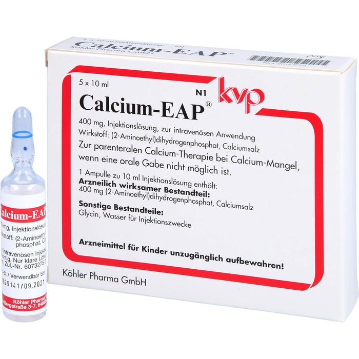 Calcium-EAP Injektionslösung bei Calcium-Mangel, 5 pc Ampoules