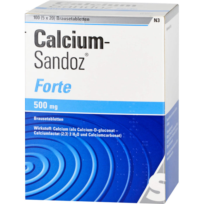 Calcium-Sandoz forte 500 mg Brausetabletten, 100 pc Tablettes