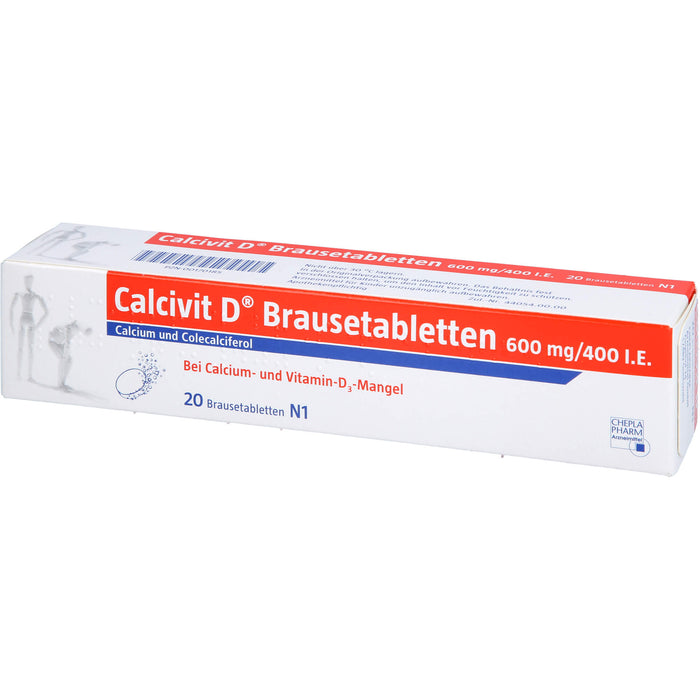 Calcivit D Brausetabletten 600 mg/400 I.E., 20 St. Tabletten