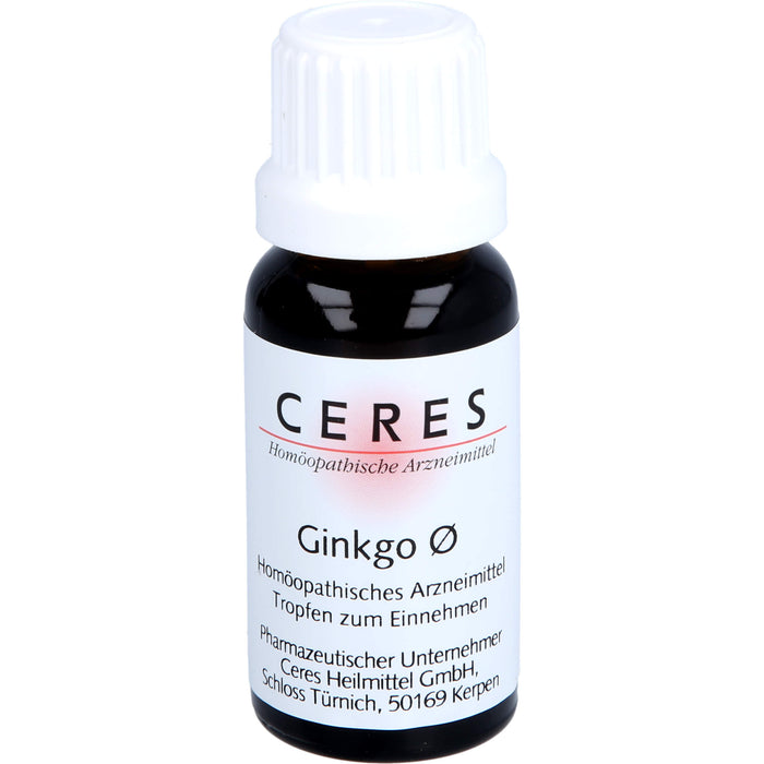 Ceres Ginkgo Urtinktur, 20 ml Lösung