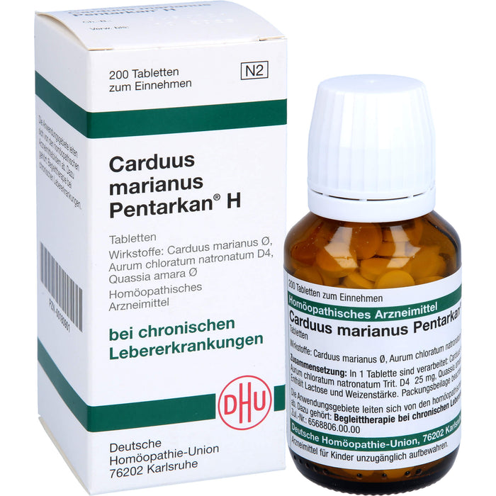 DHU Carduus marianus Pentarkan H Tabletten, 200 St. Tabletten