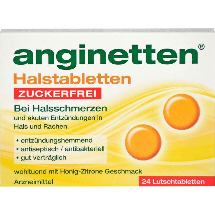 anginetten Halstabletten zuckerfrei, 24 pc Tablettes