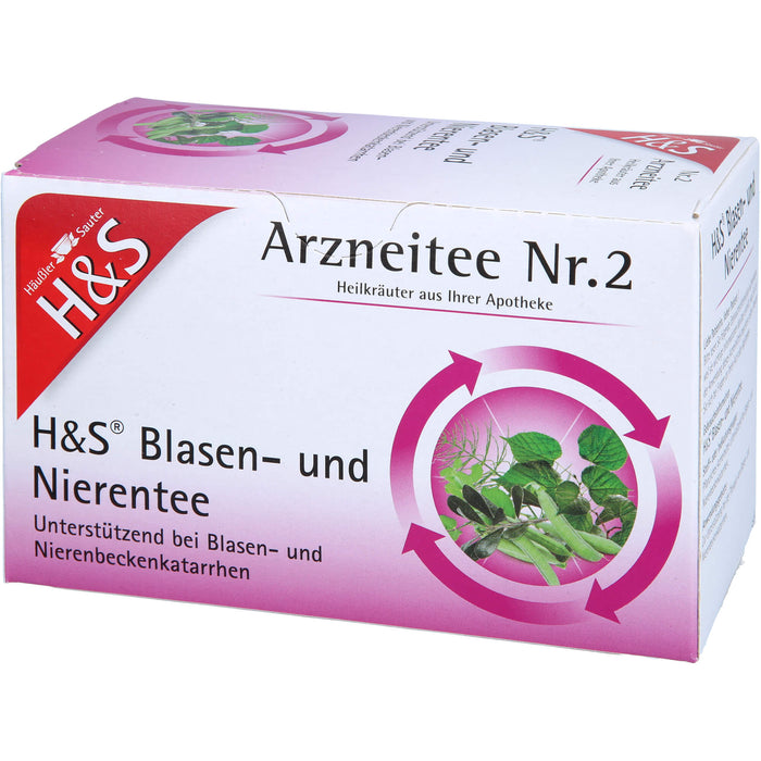 H&S Blasen- und Nierentee Arzneitee Nr. 2, 20 pc Sac filtrant