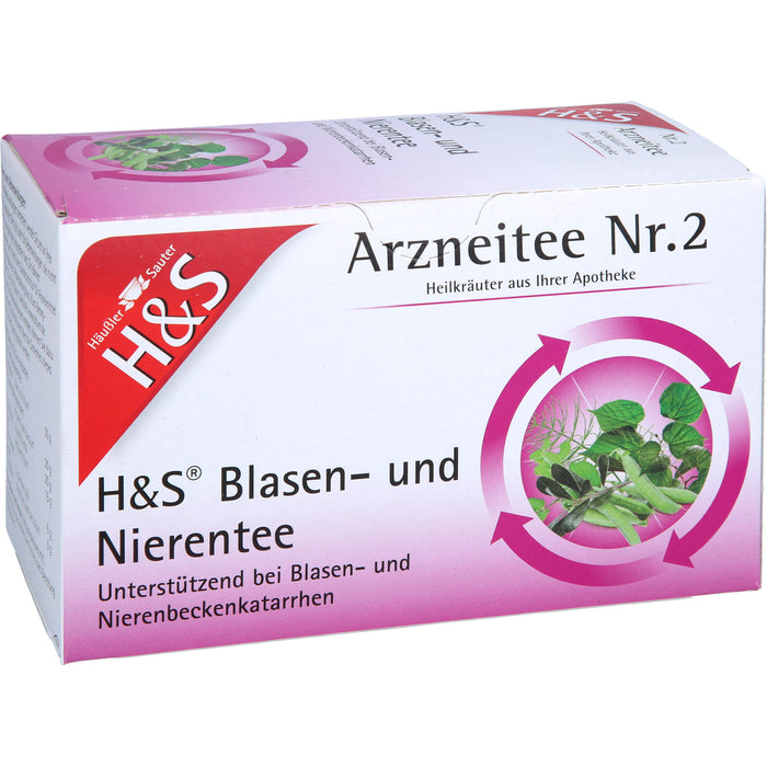 H&S Blasen- und Nierentee Arzneitee Nr. 2, 20 pc Sac filtrant