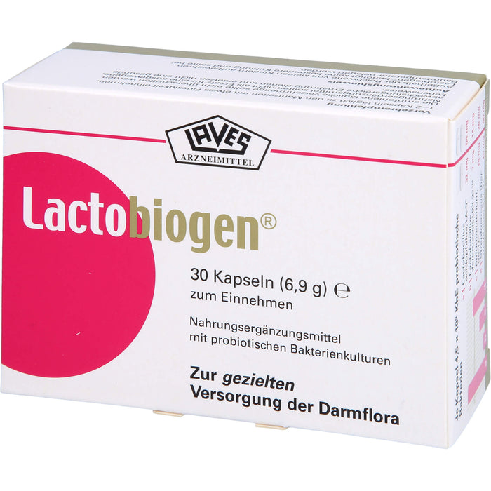 Lactobiogen Kapseln zur gezielten Versorgung der Darmflora, 30 pc Capsules