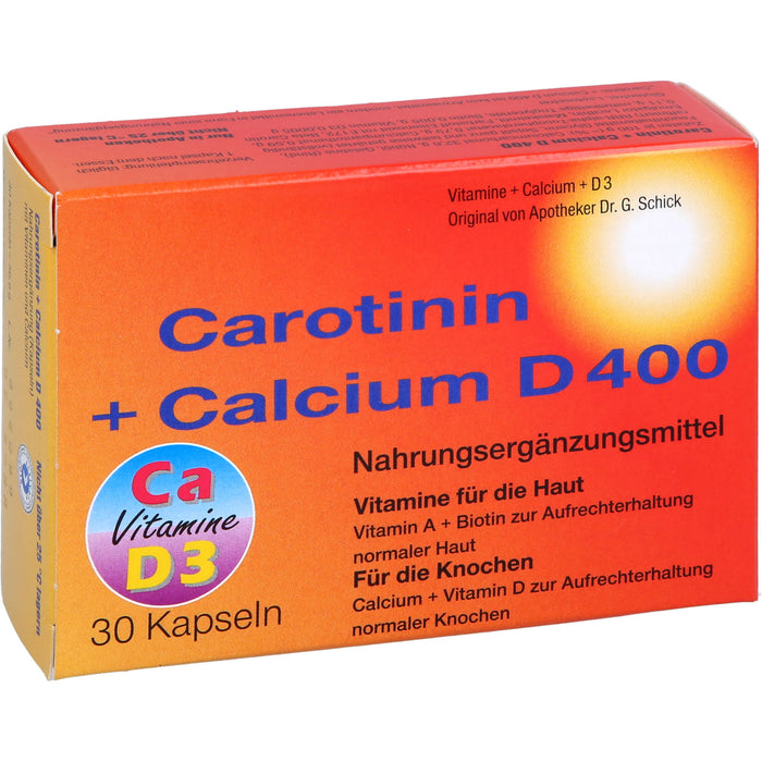 Inkosmia Carotinin + Calcium D 400 Kapseln, 30 pc Capsules