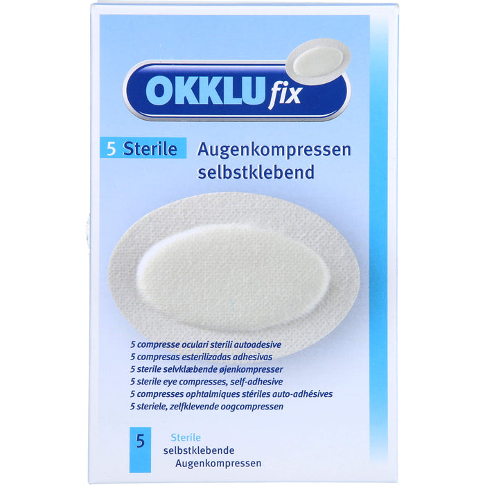 Okklufix steril Augenkompresse selbstklebend, 5 St. Kompressen