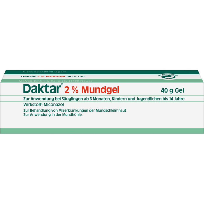 Daktar 2 % Mundgel bei Pilzerkrankungen der Mundschleimhaut, 40 g Gel