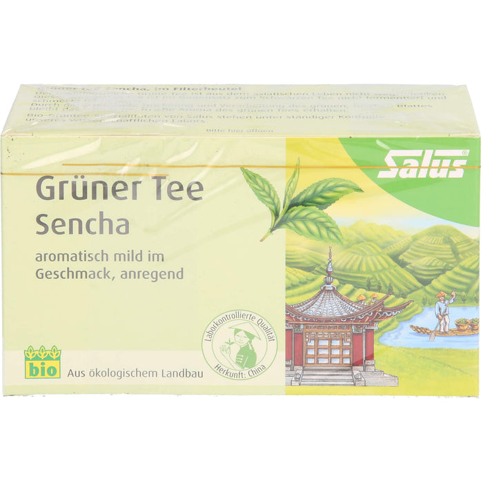 Salus Grüner Tee Sencha, 15 pc Sac filtrant