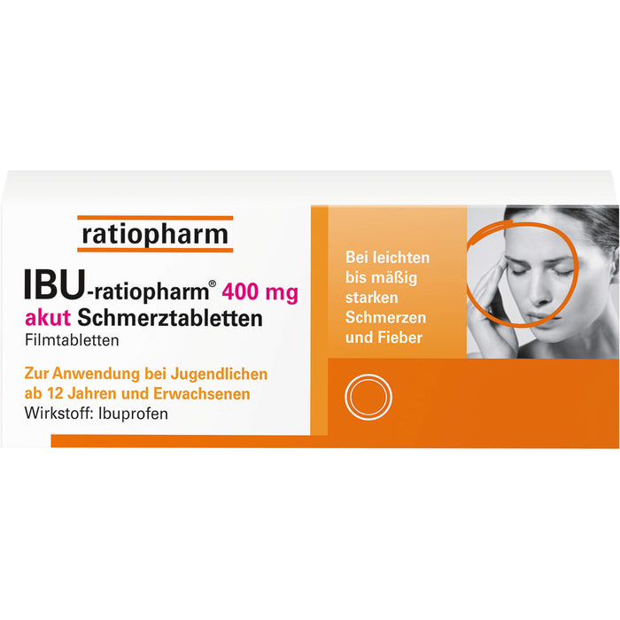 IBU-ratiopharm akut 400 mg akut Schmerztabletten, 10 pcs. Tablets