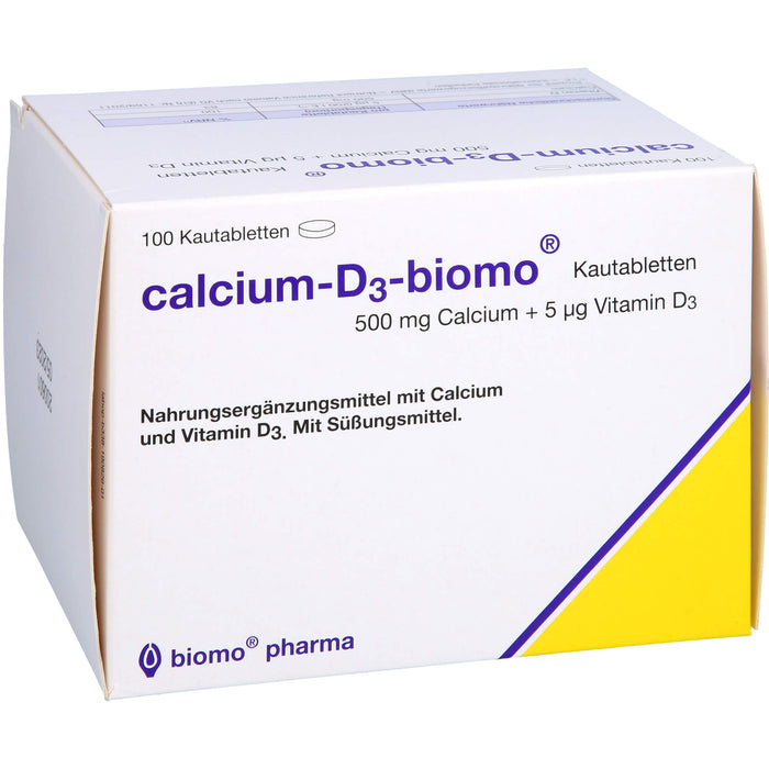 Calcium-D3-biomo Kautabletten 500+D, 100 pcs. Tablets