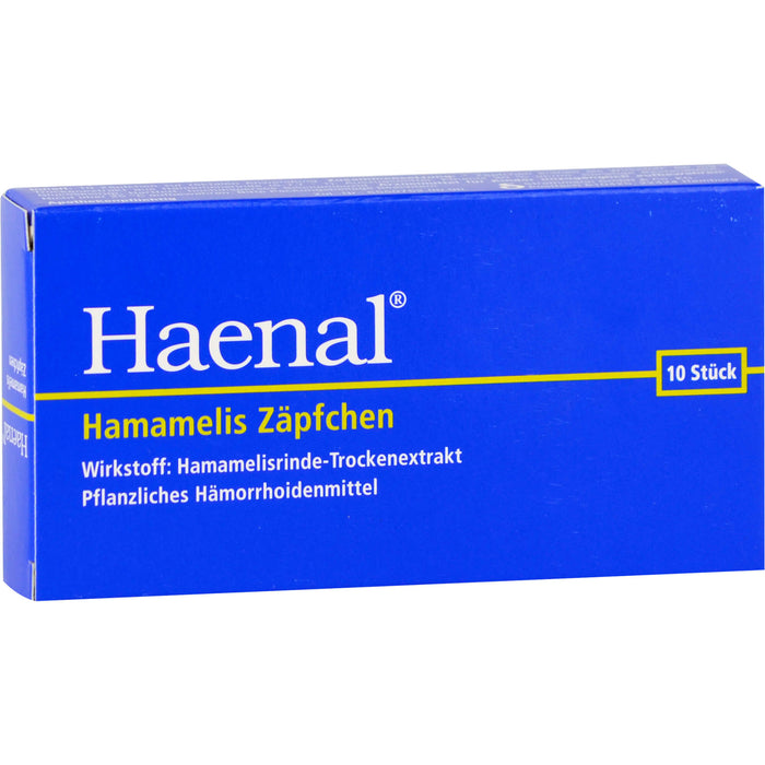 Haenal Hamamelis Zäpfchen Hämorrhoidenmittel, 10 pcs. Suppositories