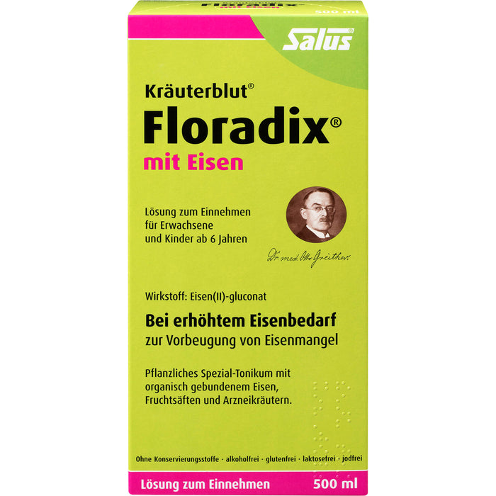 Floradix mit Eisen Lösung, 500 ml Solution