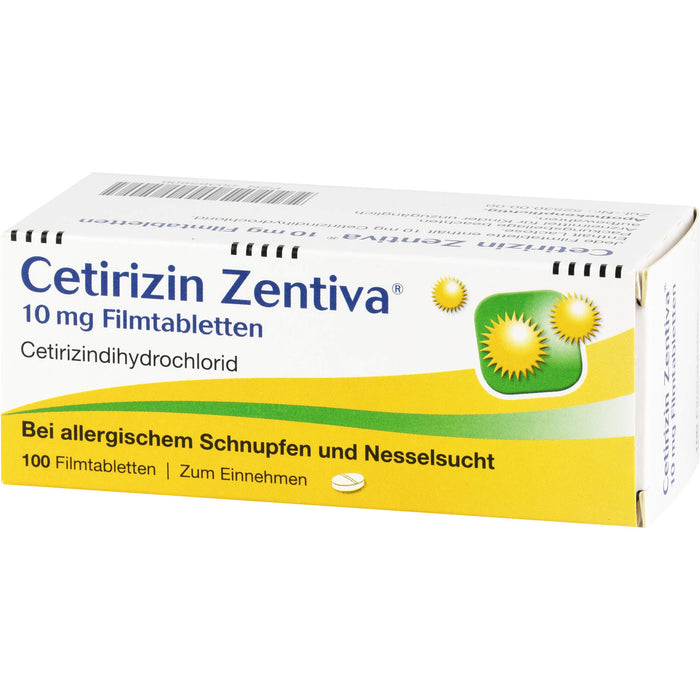 Cetirizin Zentiva 10 mg Filmtabletten bei Allergien, 100 pcs. Tablets