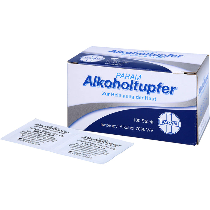 PARAM Alkoholtupfer zur Reinigung der Haut, 100 pcs. Swab