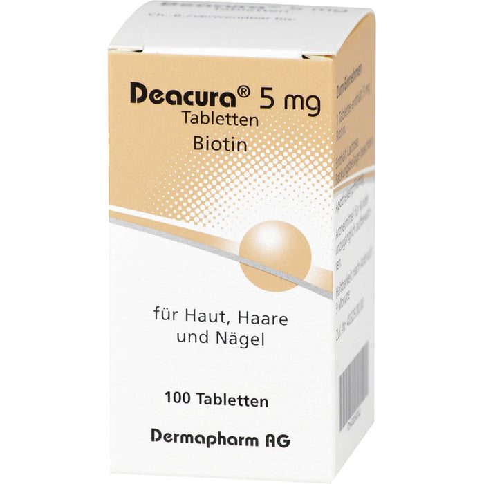 Dermapharm Deacura Tabletten für Haut, Haare und Nägel, 100 pc Tablettes