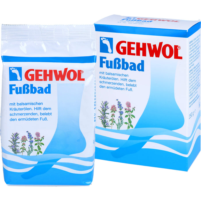 GEHWOL Fußbad mit balsamischen Kräuterölen belebt müde Füße, 250 g Badezusatz