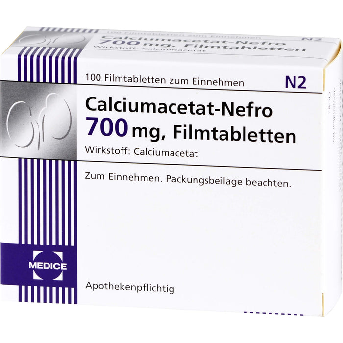 Calciumacetat-Nefro 700 mg, Filmtabletten, 100 St FTA