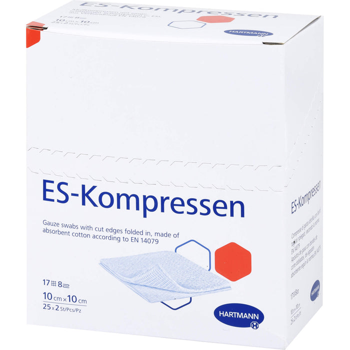 ES-KOMPRESSEN steril 10x10cm 8f, 10 St. Kompressen