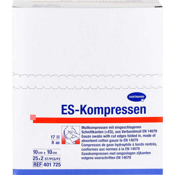 ES-KOMPRESSEN steril 10x10cm 8f, 10 St. Kompressen