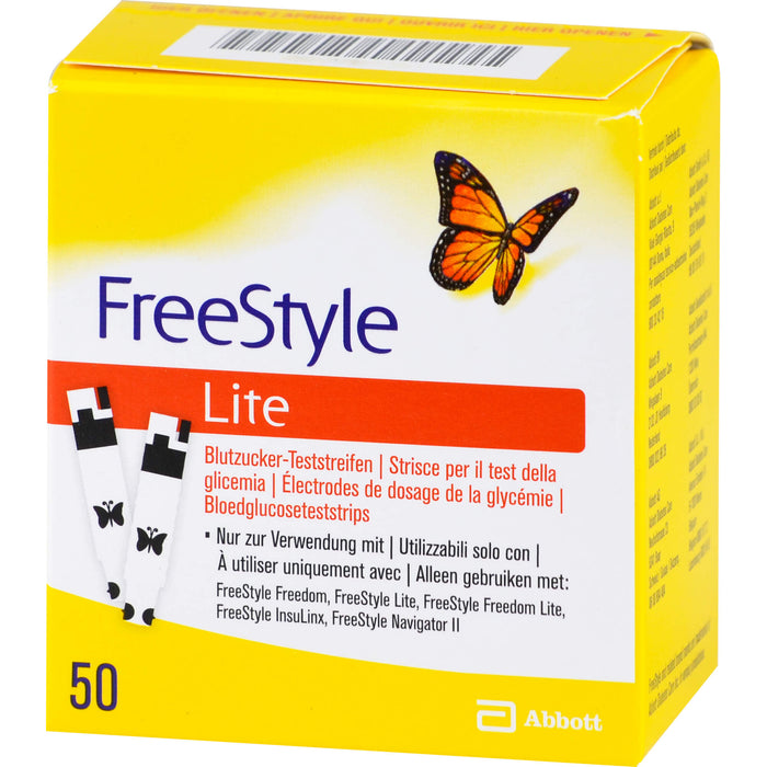 FreeStyle Lite Teststreifen ohne Codieren, 50 pc Bandelettes réactives