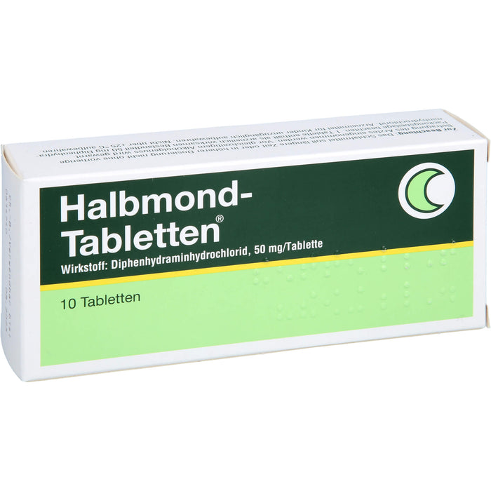 Halbmond-Tabletten 50 mg zur Kurzzeitbehandlung von Schlafstörungen, 10 St. Tabletten