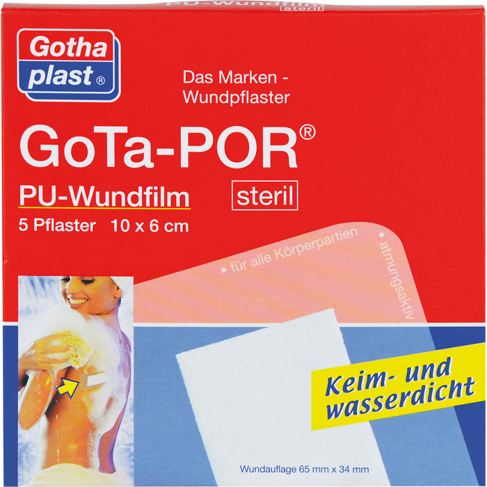 Gota-POR PU Wundfilm 10x6cm steril, 5 pcs. Patch