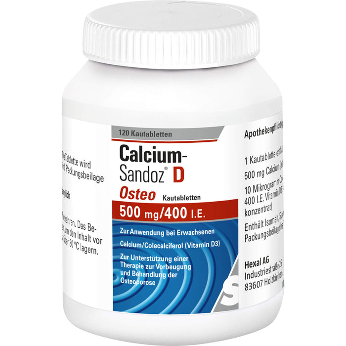 Calcium-Sandoz D Osteo Kautabletten, 120 pcs. Tablets