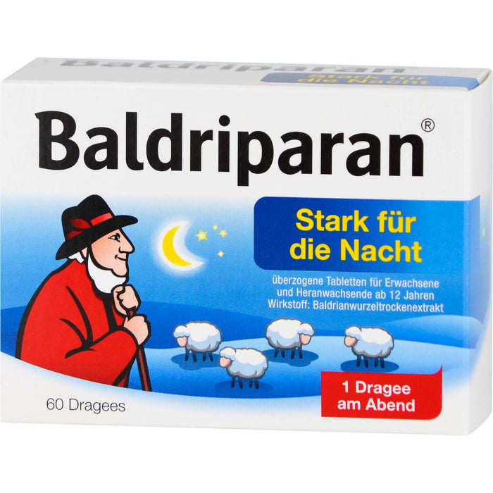 Baldriparan stark für die Nacht Dragees, 60 pc Tablettes