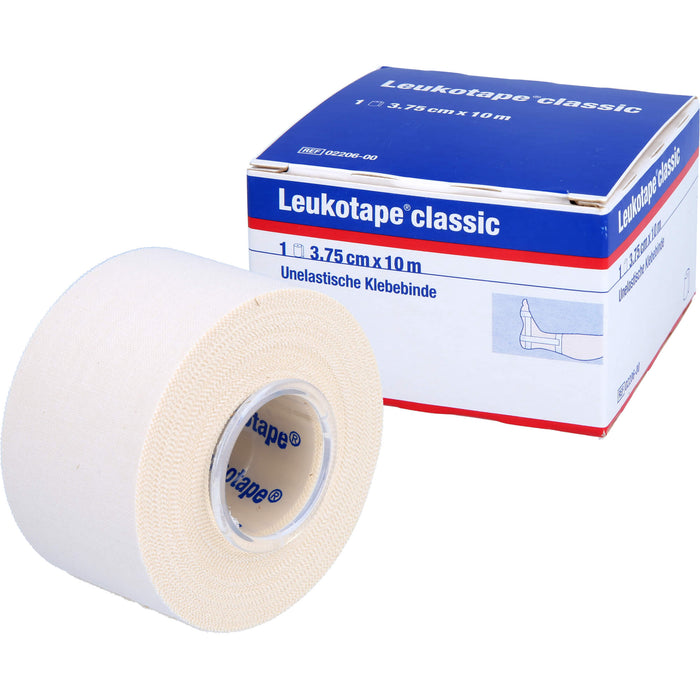 Leukotape classic 3,75 cm x 10 m weiß unelastische Klebebinde, 1 St. Wundauflagen