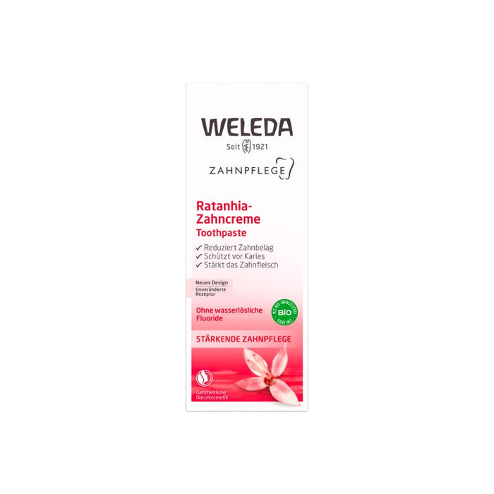 WELEDA Ratanhia-Zahncreme, 75 ml Toothpaste