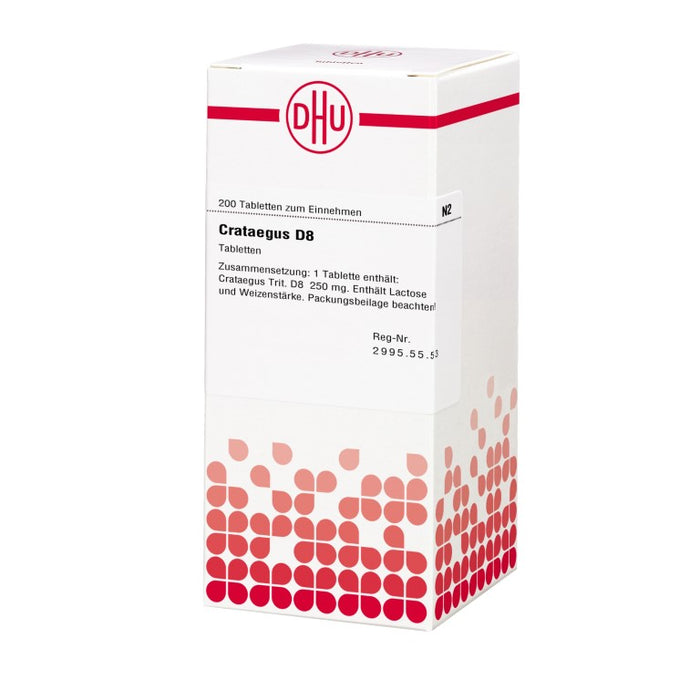 DHU Crataegus D8 Tabletten, 200 St. Tabletten