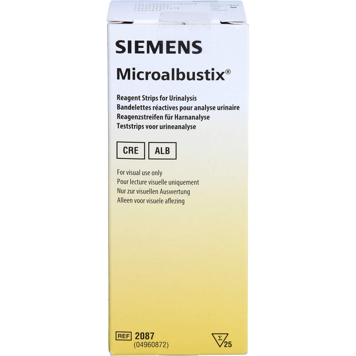 MICROALBUSTIX Harnteststreifen zur Erkennung von Mikroalbuminurie, 25 St. Teststreifen