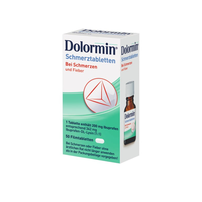 Dolormin Schmerztabletten, 200 mg Filmtabletten, 50 St. Tabletten