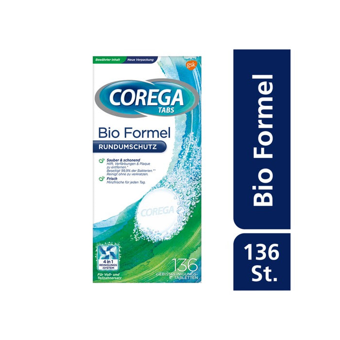 COREGA Tabs Gebissreinigungs-Tabletten Vorratspack, 136 pcs. Tablets