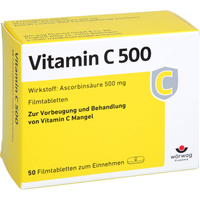 Vitamin C 500 Filmtabletten, 50 St. Tabletten