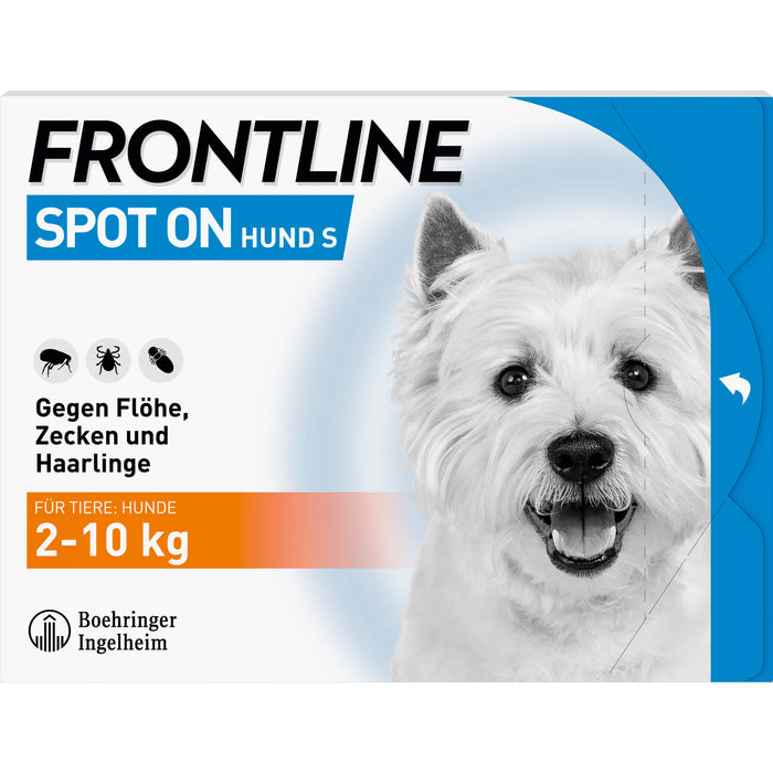 FRONTLINE Spot on Hund S Pipetten gegen Flöhe, Zecken und Haarlinge, 3 St. Ampullen