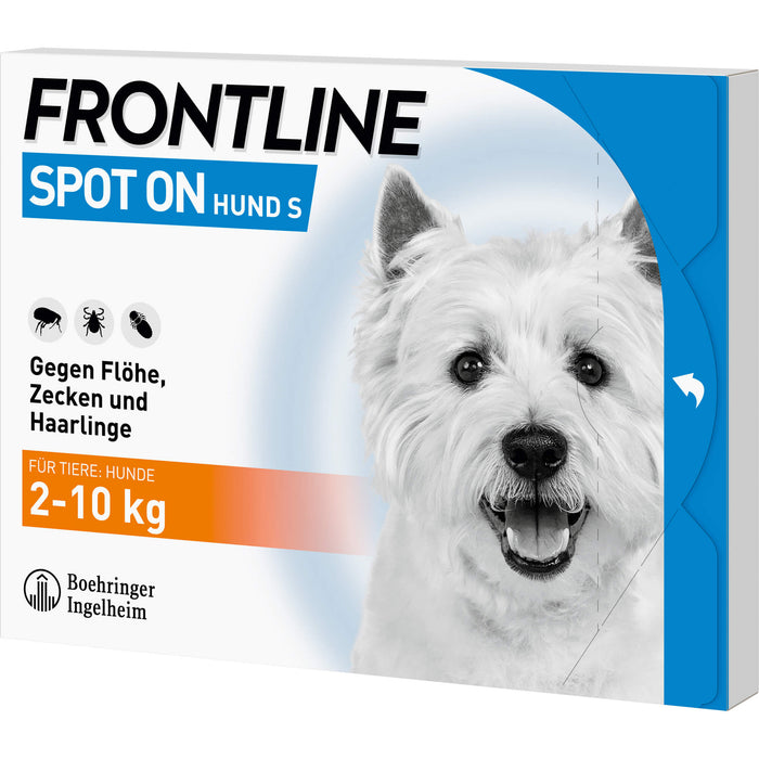 FRONTLINE Spot on Hund S Pipetten gegen Flöhe, Zecken und Haarlinge, 3 pcs. Ampoules