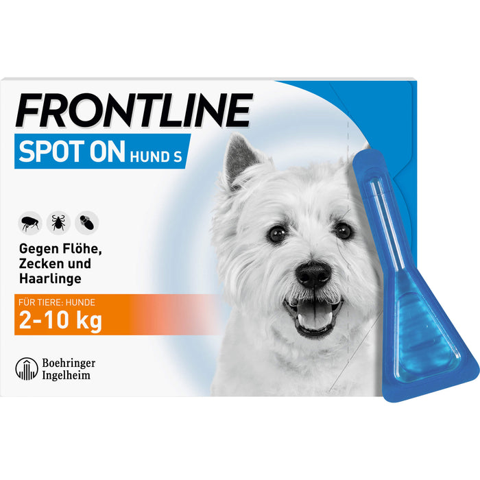 FRONTLINE Spot on Hund S Pipetten gegen Flöhe, Zecken und Haarlinge, 3 pc Ampoules