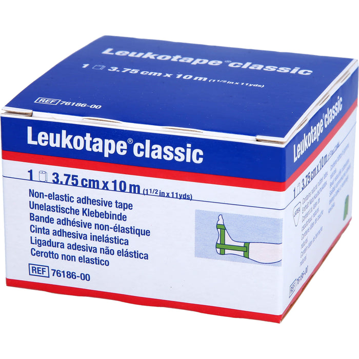 Leukotape classic 3,75 cm x 10 m grün unelastisches Tape, 1 St. Binde