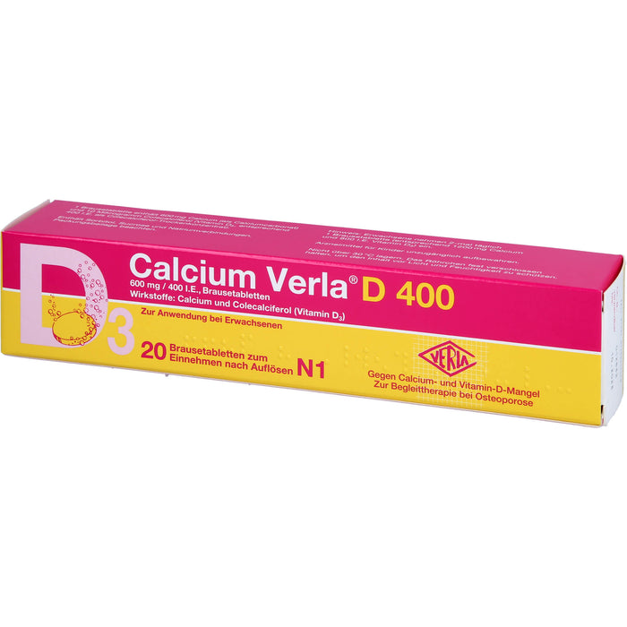 Calcium Verla D 400 Brausetabletten, 20 pcs. Effervescent tablets