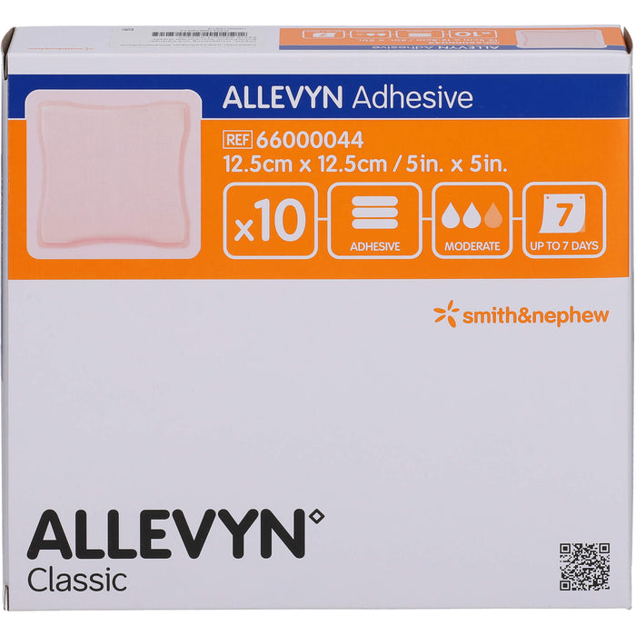 ALLEVYN Adhesive 12,5x12,5 cm haftende Wundauflage, 10 St VER